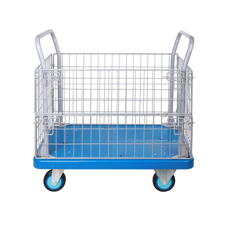 Uni-Silent 300kg Mesh Trolley Material Handling Delivery Hand Truck Cart PLA300T-AM1