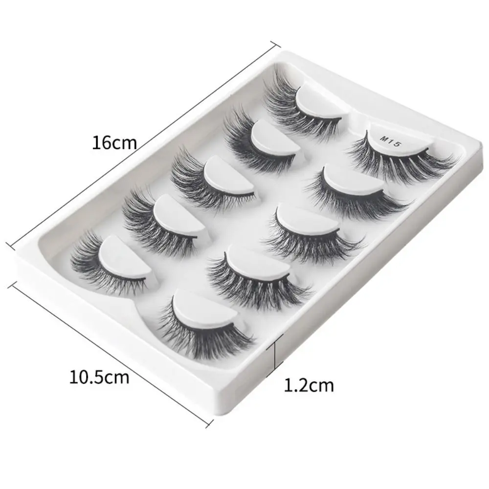 3D Fuffy Lashes Women Beauty Faux Mink Hair False Eyelashes Fox Eye Thick Long Eye Lashes Faux Mink Eyelashes