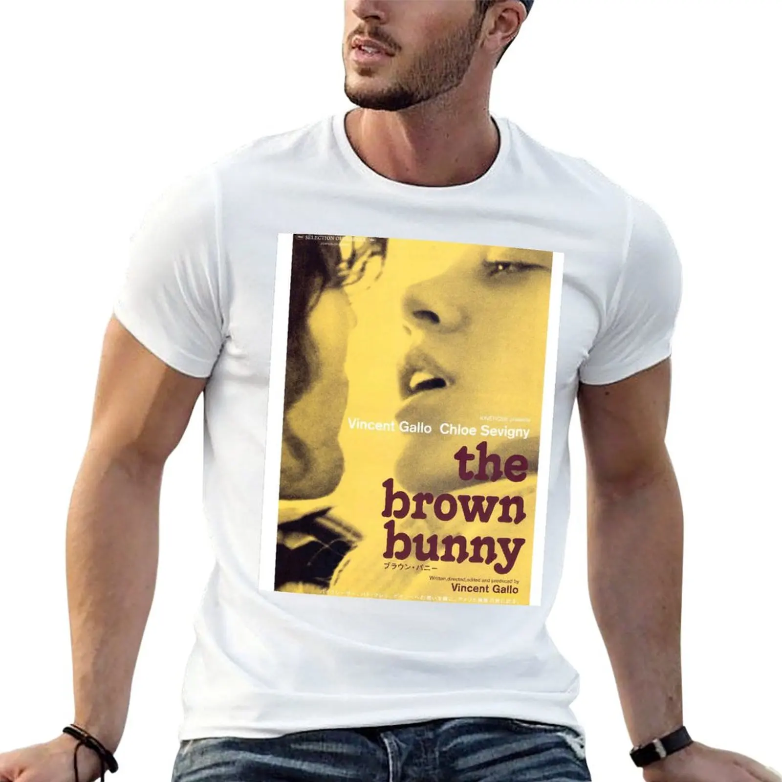Vincent Gallo - The Brown Bunny - Vintage Movie Poster T-Shirt Fashion Casual Short Sleeve T-Shirt