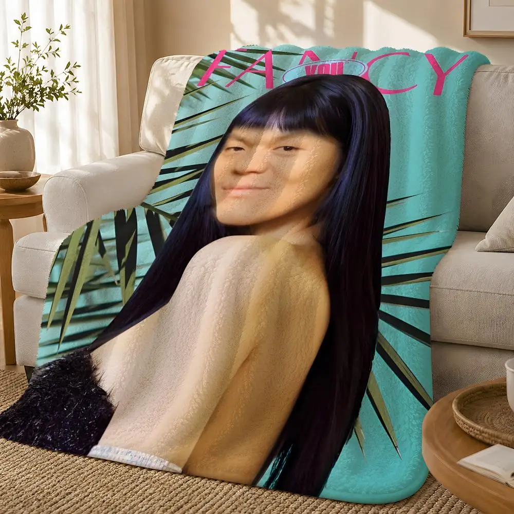 JYP Meme Throw 1pc Flannel Blanket Soft Lightweight Warm Cozy For Bedroom Sofa Bed