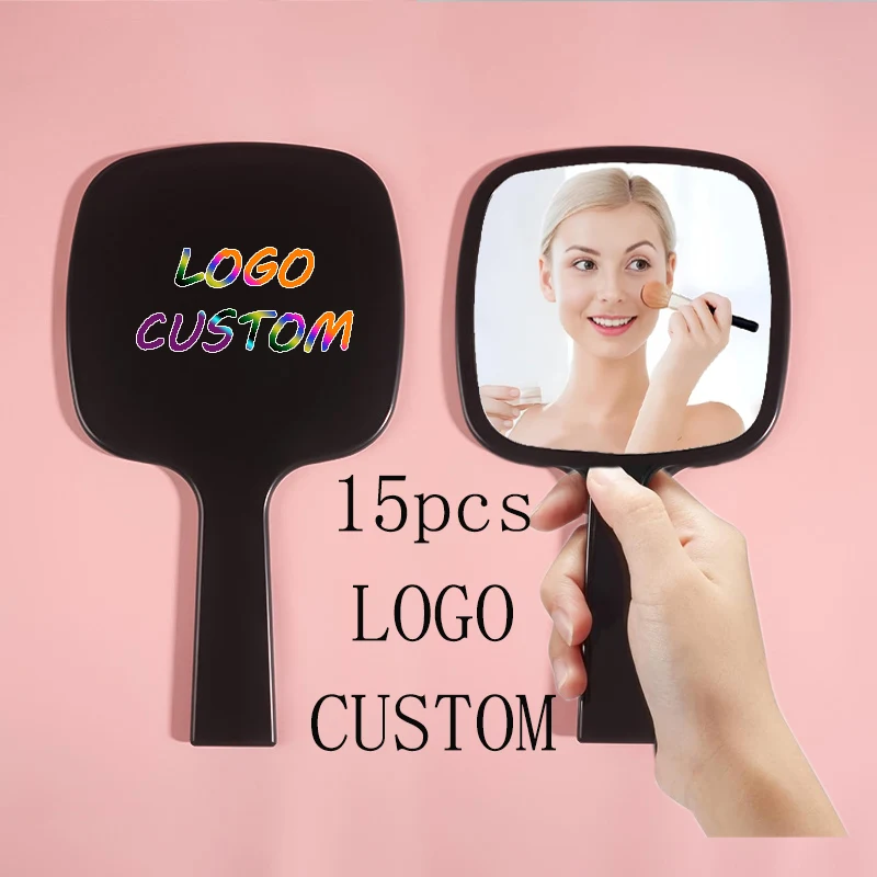 Daily Use Hand Held Mirror Custom Logo 15Pcs Handheld Mirror Portable Travel Mirror For Men Women