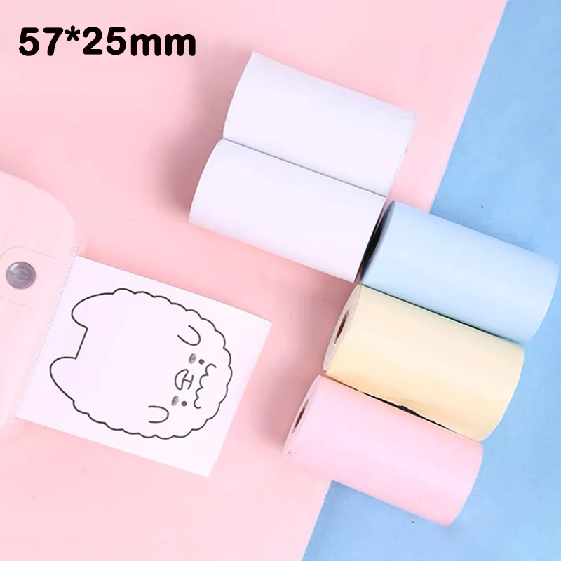 57x25mm Thermal Photo Paper Children Camera Instant Printing Paper for Pocket Printer Kids Gift DIY Sticker Bill Receipt Paper