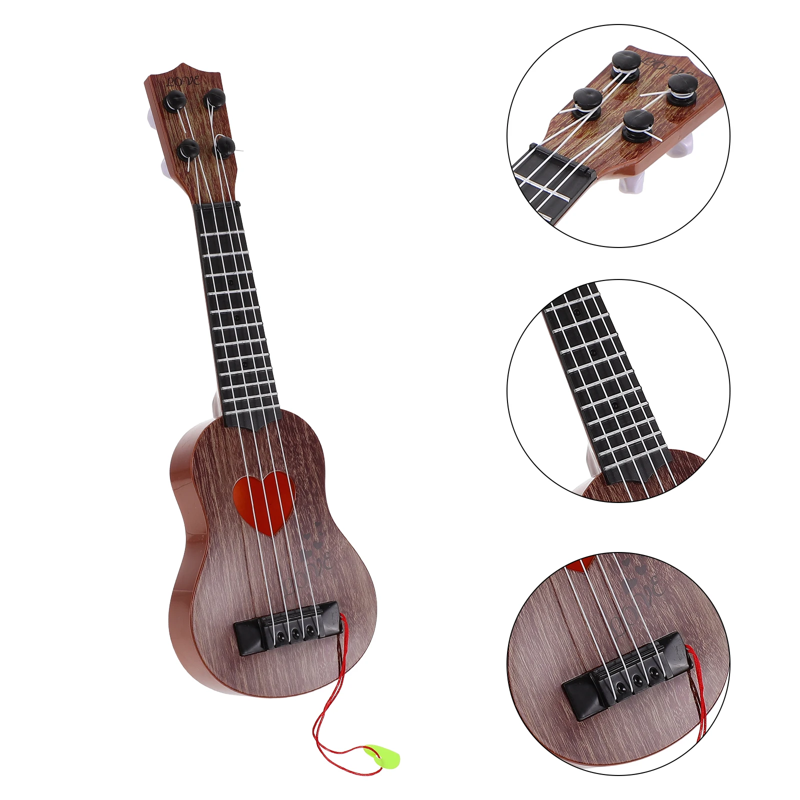 

1pc Ukulele Toy Kids Instrument Mini Guitar Educational Plaything Bright Colors Develop Hobbies Promote Exercise Improve