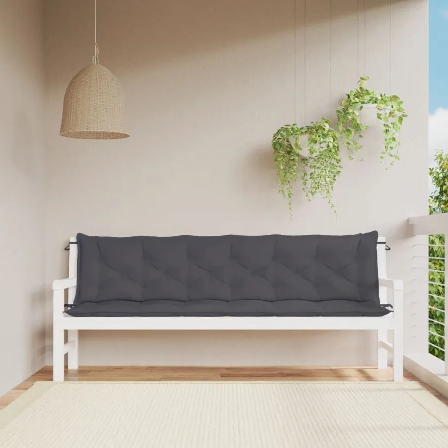 

Garden Bench Cushion Anthracite 78.7x 19.7+19.7 x2.8 Oxford Fabric
