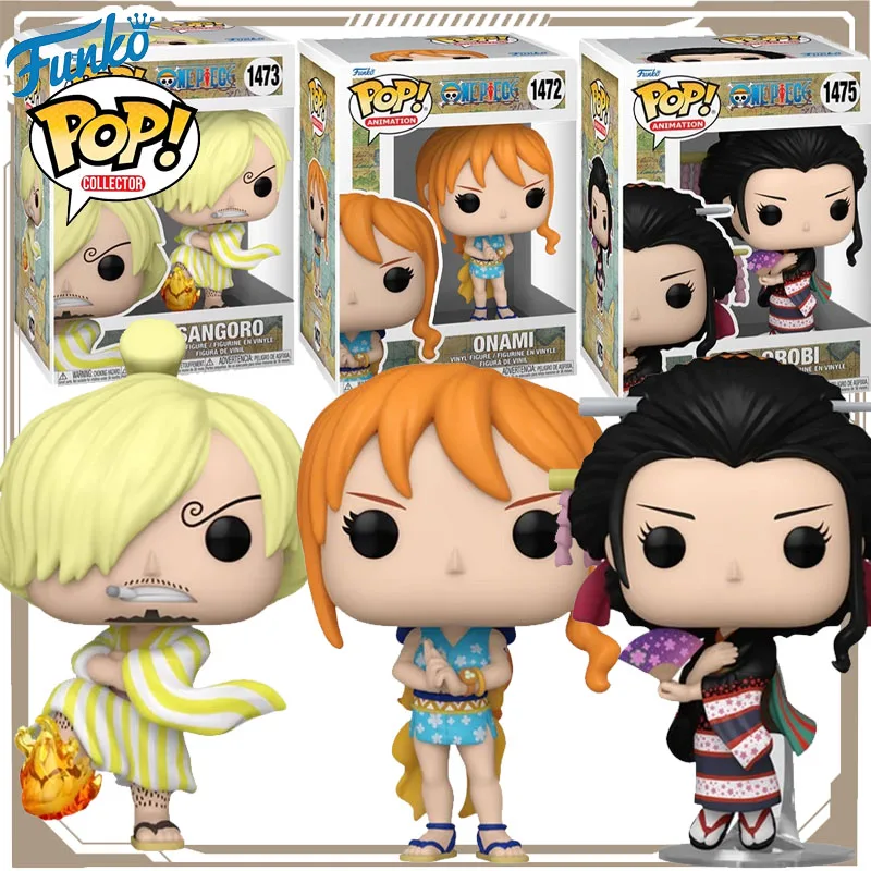 

Funko POP Original ONE PIECE Anime Figure Sangoro Onami Orobi USOHACHI Action Figure Toys for Boys Girls Kids Gift Collectible
