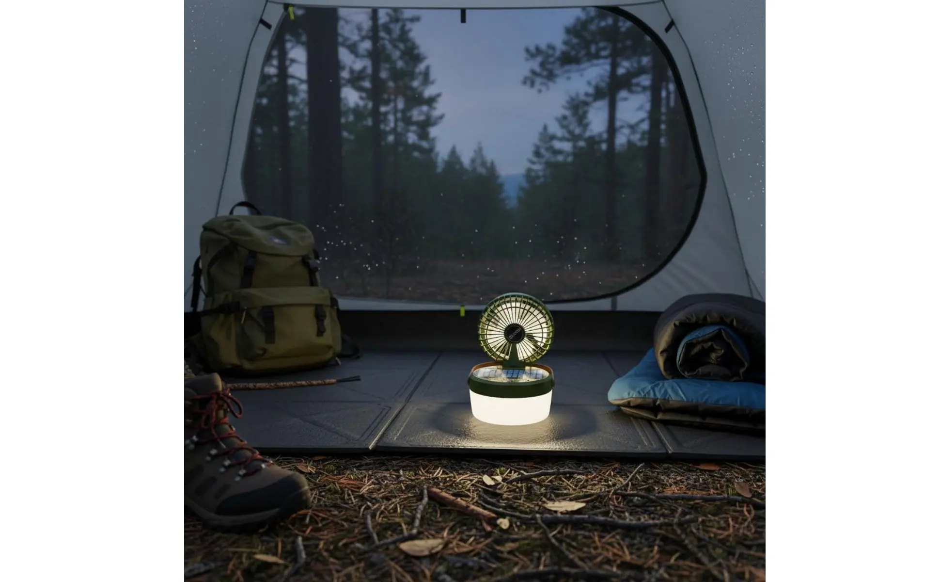 Solar Camping Fan Lantern Foldable Design Triple-Function Camp Lantern Outdoor Gear Hanging Handle for Campers Solar Camping Fan Lantern Foldable Design Triple-Function Camp Lantern Outdoor Gear Hanging Handle for Campers