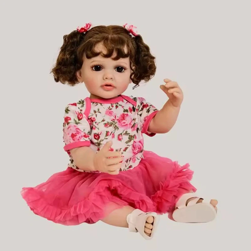 22 pouces corps complet Betty Silicone bébé poupée Reborn enfant en bas âge fille peau 3D avec veines visibles poupée d'art à collectionner muñecas bebes nina