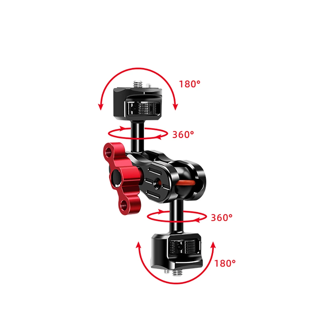 BGNing NATO-Schienenverlängerung mit Käseplatte, einfache Erweiterungsstange mit 1/4 & 3/8 Arri-Positionierungslöchern, 20mm Kugelkopf für DSLR-Kamerakäfig – Detail 24