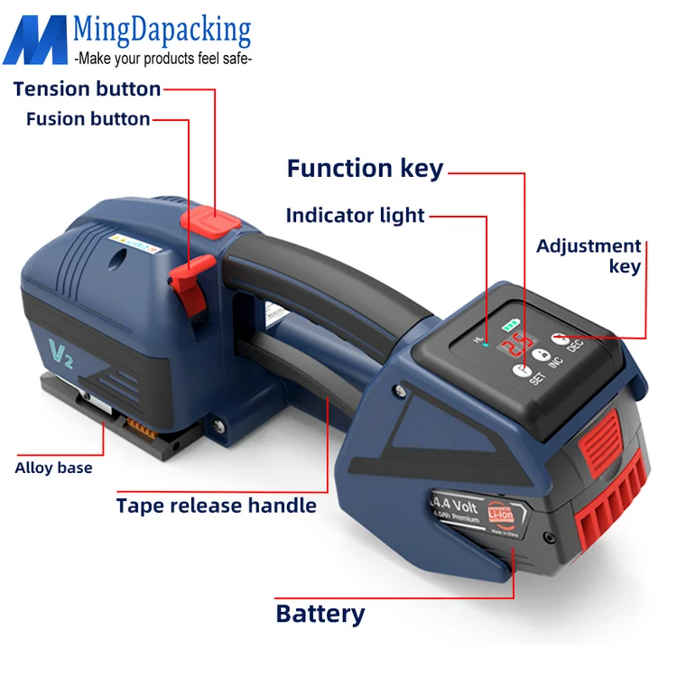 Heavy Duty Box Strapping Tool Pallet Strapping Machine Pet Banding Tool for PP or PET Straps