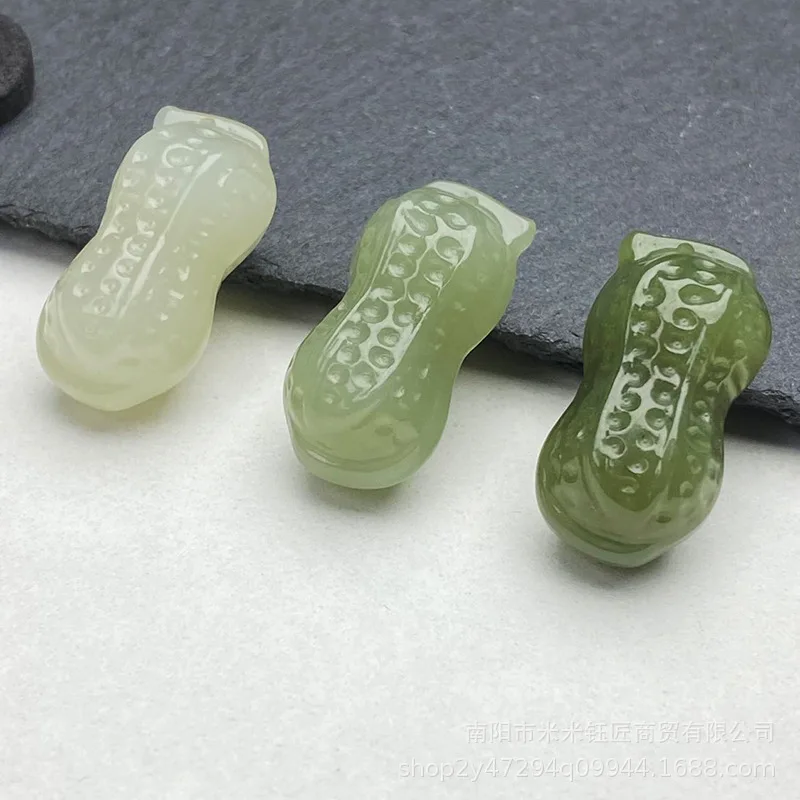 

Натуральный кулон из белого нефрита Синьцзян Хэтянь в форме арахиса для мужчин и женщин