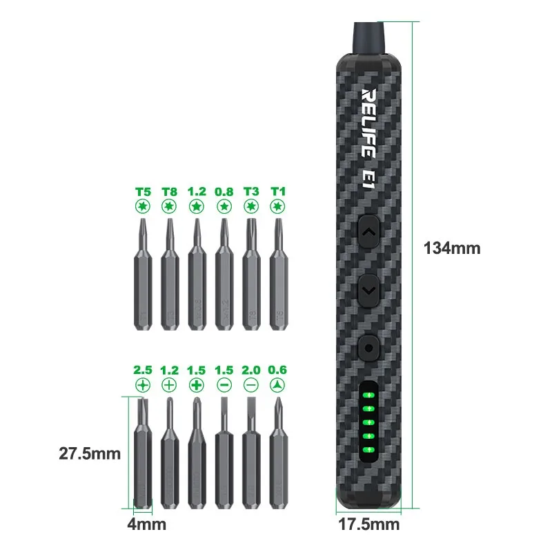 Multifunctional electric screwdriver set rechargeable Adjustable torque with LED lights for laptop mobile phone DIY repair tools