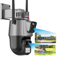 3MP+3MP Dual Lens WiFi Security Camera Outdoor Auto Tracking PTZ Camera IP66 Waterproof Color Night Vision 2-way Audio IP Camera