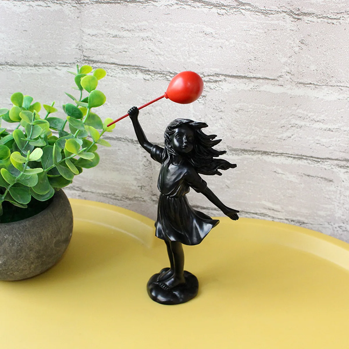 

Banksy Style Balloon Girl Statue - Street Art Home Decor for Living Room & Office