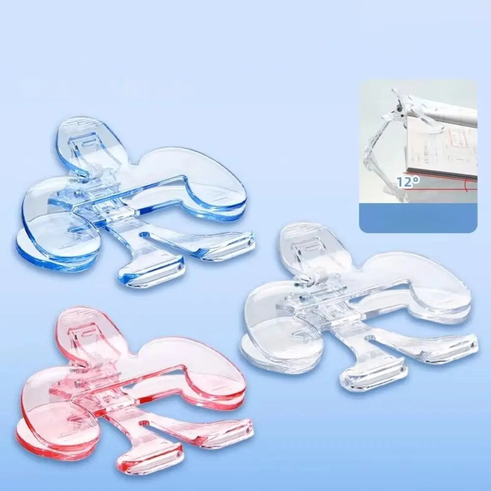 Easy To Read Reading Bookmark Holder Plastic Anti-slip Anti Page Turning Holder 12° Desktop Reading Stand