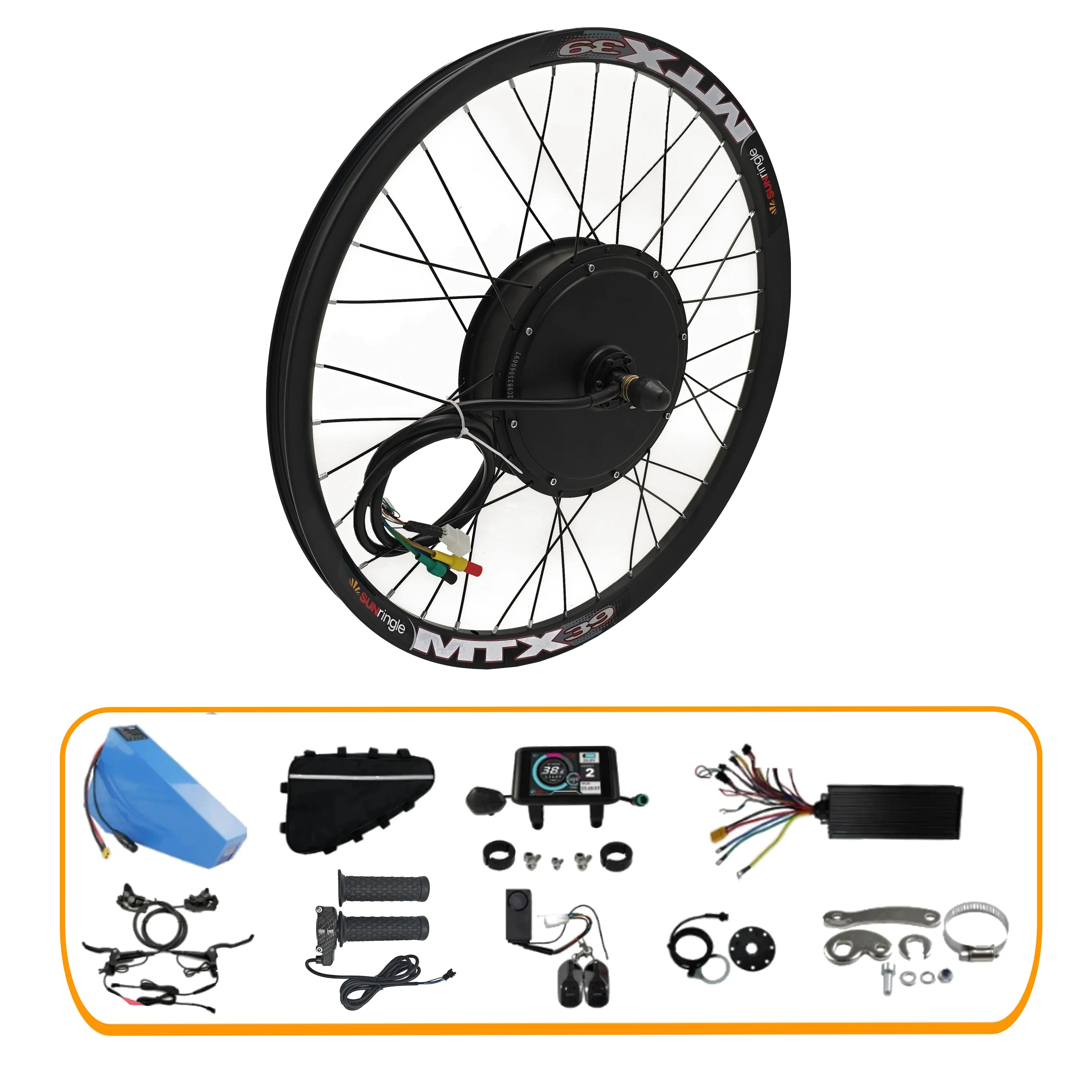

72V 3000W MTX39 Rear Wheel Electric Bike Conversion Kit with 26AH Battery
