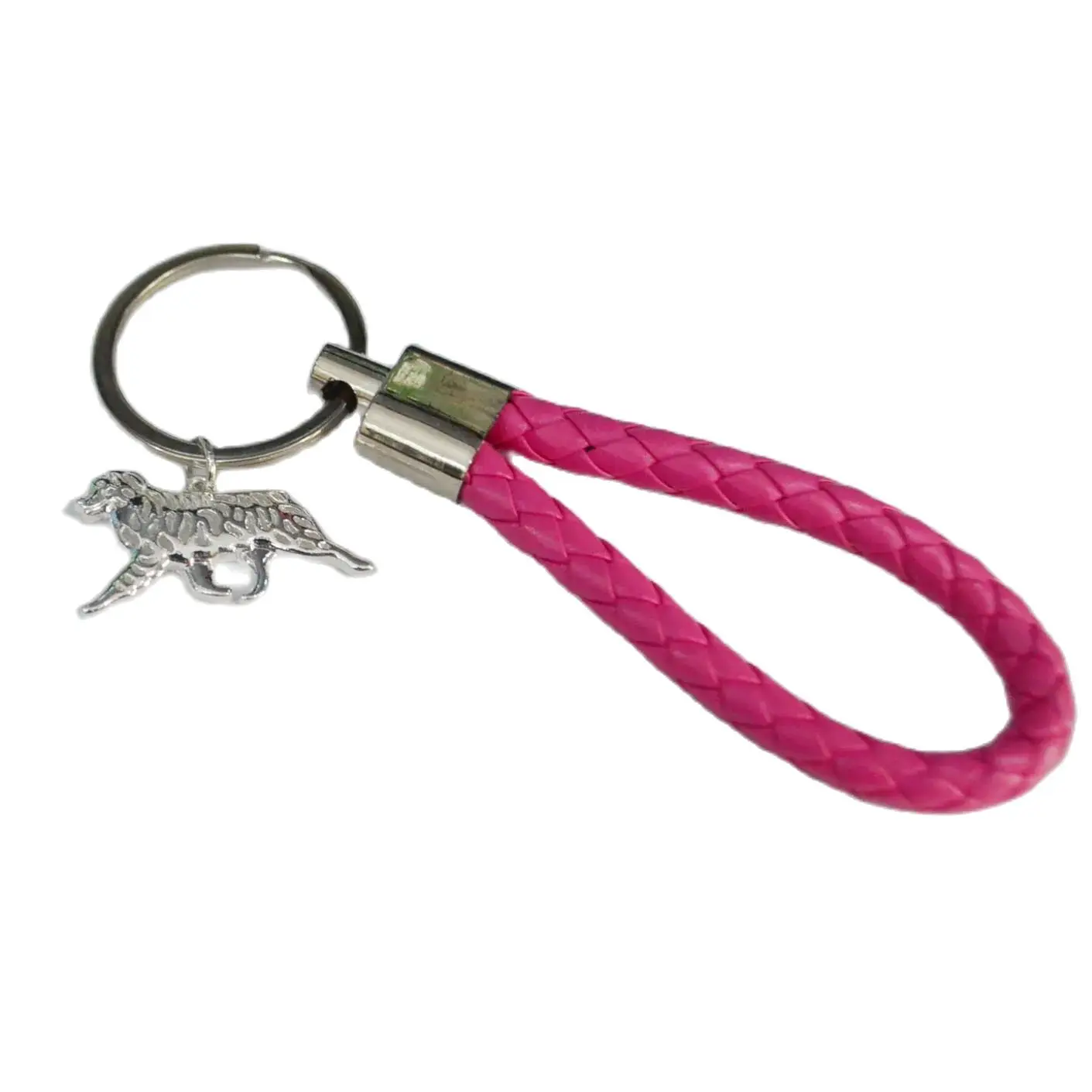 Australian Shepherd Dog Women‘s Jewelry Pet Keychain Dog Key Chains Alloy Charm Leather Cord Pendant Key Rings Birthday Gift