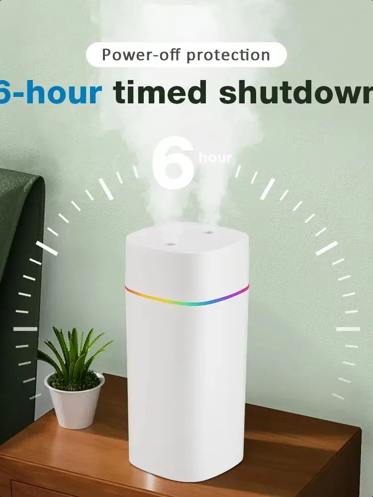 USB بخاخ رذاذ بارد محمول 600 مللي مرطب الهواء فواحة عطور مع ضوء الليل الملون سيارة الناشر الروائح Difusor