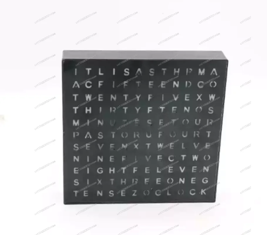 Office hour wall clock ornament creative led desktop learning regular reading table reading English display alphabet fashion