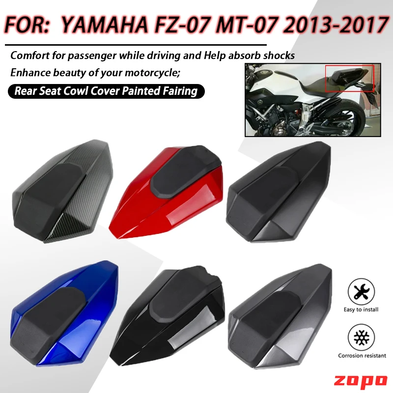 

Motorcycle Rear Seat Cowl Cover Painted Fairing Pillion For Yamaha FZ-07 MT07 FZ07 MT 07 FZ 07 2013 2014 2015 2016 2017 US