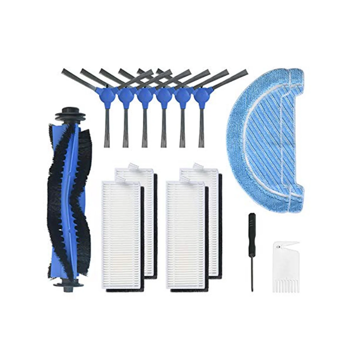 Filtro HEPA de Cepillo Lateral de cepillo principal Compatible con accesorios para aspiradoras Conga 1090