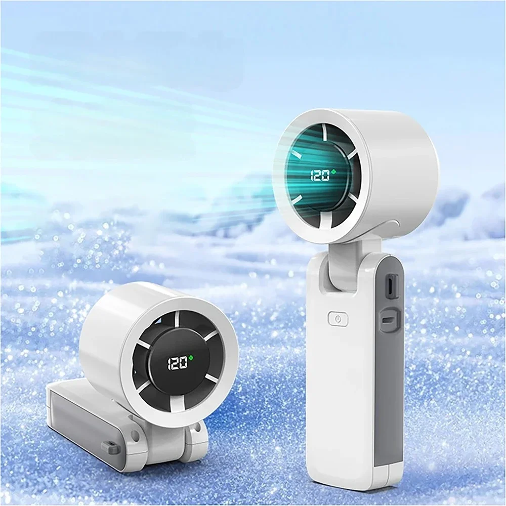 

Summer Outdoor High Speed Neck Handheld Cooler Logo Gift Foldable Table Stand Rechargeable Portable Mini Turbo Fan