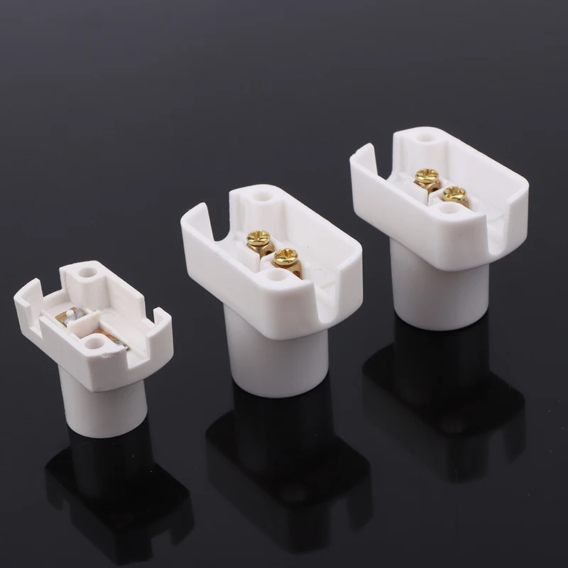 1Pc White Mini Screw Lamp Base E12 E14 E17 Supporto Lamp Holder Light Bulb Socket Holder Adapter Lamp Fixing Base Accessories