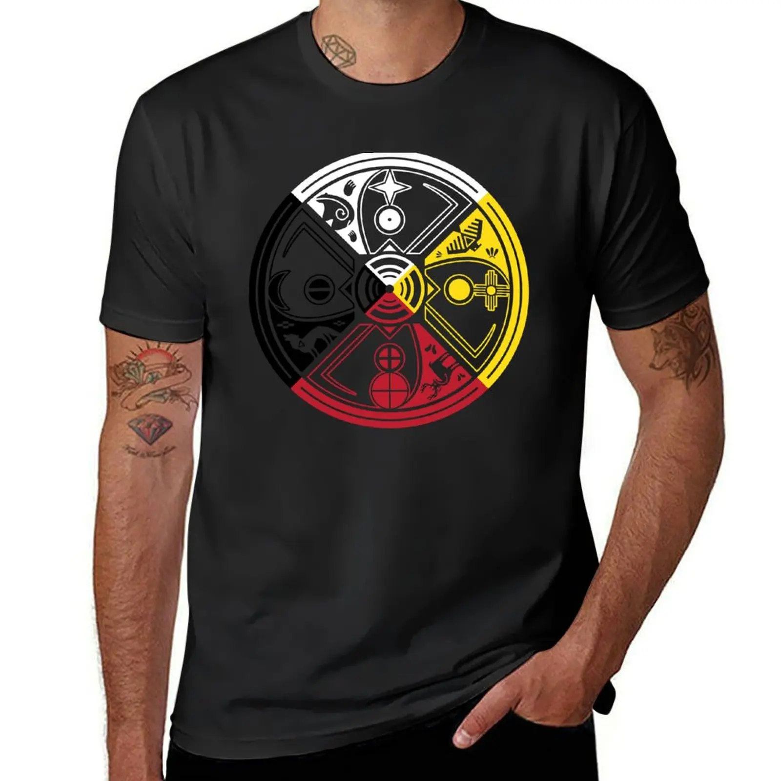 

SACRED HOOP MEDICINE WHEEL T-Shirt cute tops customs customizeds mens graphic t-shirts pack