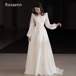 Robes de mariée ivoire A-ligne avec appliques, col haut, drapé, plissé, mariée, quelle que soit la longueur au sol, haute qualité, conception, 2023