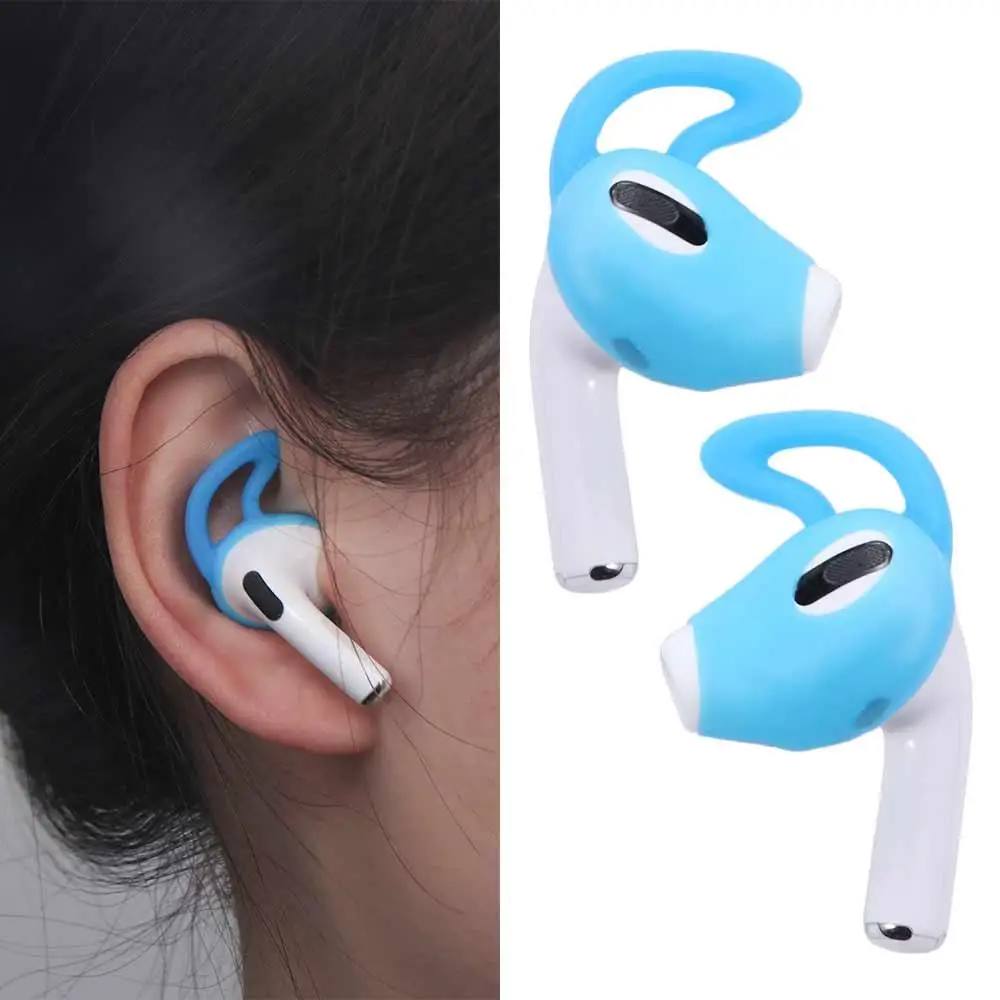 Soporte de silicona para auriculares, cubiertas antideslizantes anticaída para auriculares, Protector anticaída, 1 par