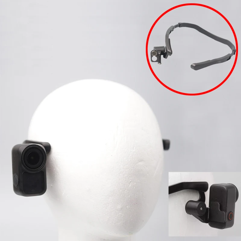 1PCS For DJI Nano Action Camera Adjustable Telescopic Head Strap Magnetic Quick-Release Over-Ear Mount POV Shooting Accessory
