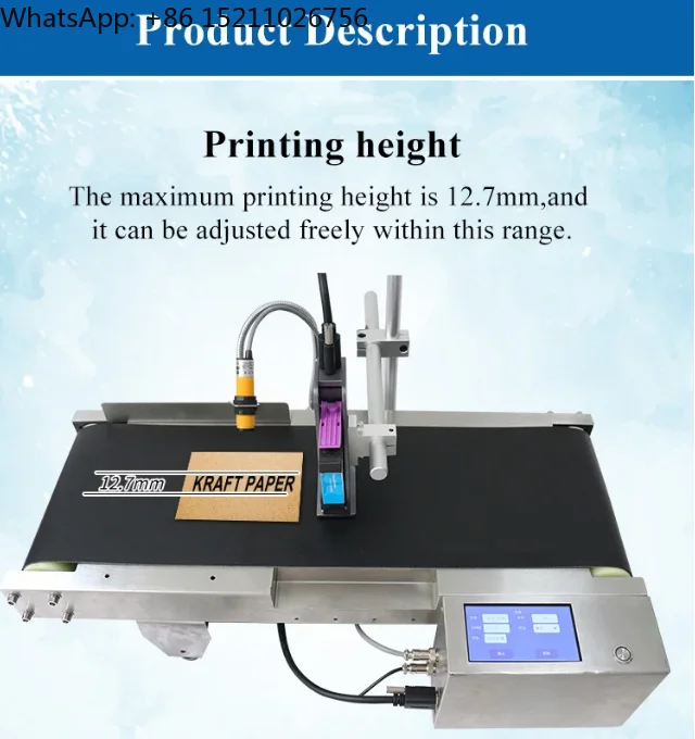 Fully Automatic Intelligent Coding Machine 4.3-inch Touch Screen Adjustable Speed Conveyor 600DPI for Date/Batch/Price Label