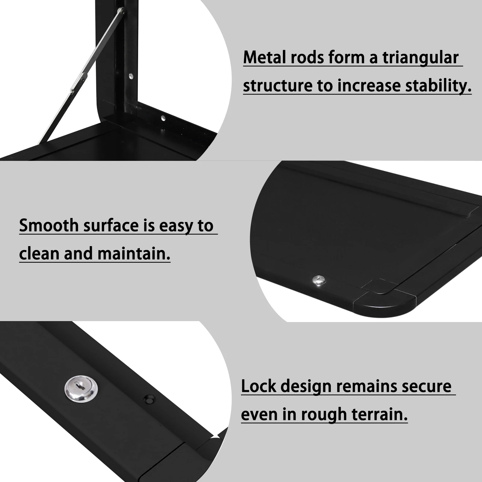 High Quality Wall Mount Hanging Dining RV External Folding Table Van Ship Wall Mounted Motorhome Composite Picnic Tables