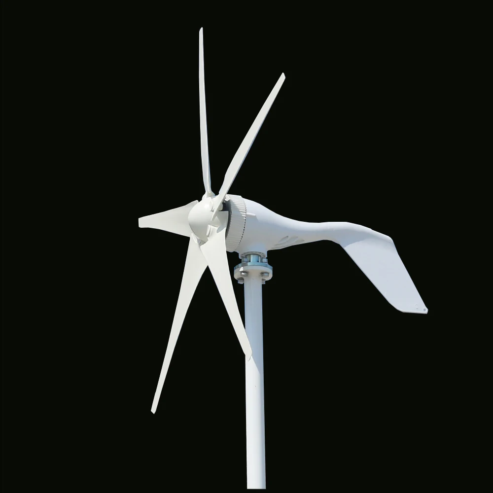 Wind Turbine Generator 400w 600w 12v 24v 48V 3/5/6 Blades Small Windmills Wind Power Horizontal With MPPT Controller For Homeuse