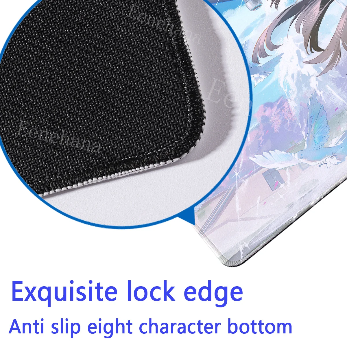 Podkładka pod mysz Chisa Nowa Rola Kawaii Gaming Wuthering Waves Śliczna Anime Girl Antypoślizgowa Gumowa Podkładka pod Klawiaturę z Nadrukiem HD Mata na Biurko — zdjęcie produktu 6