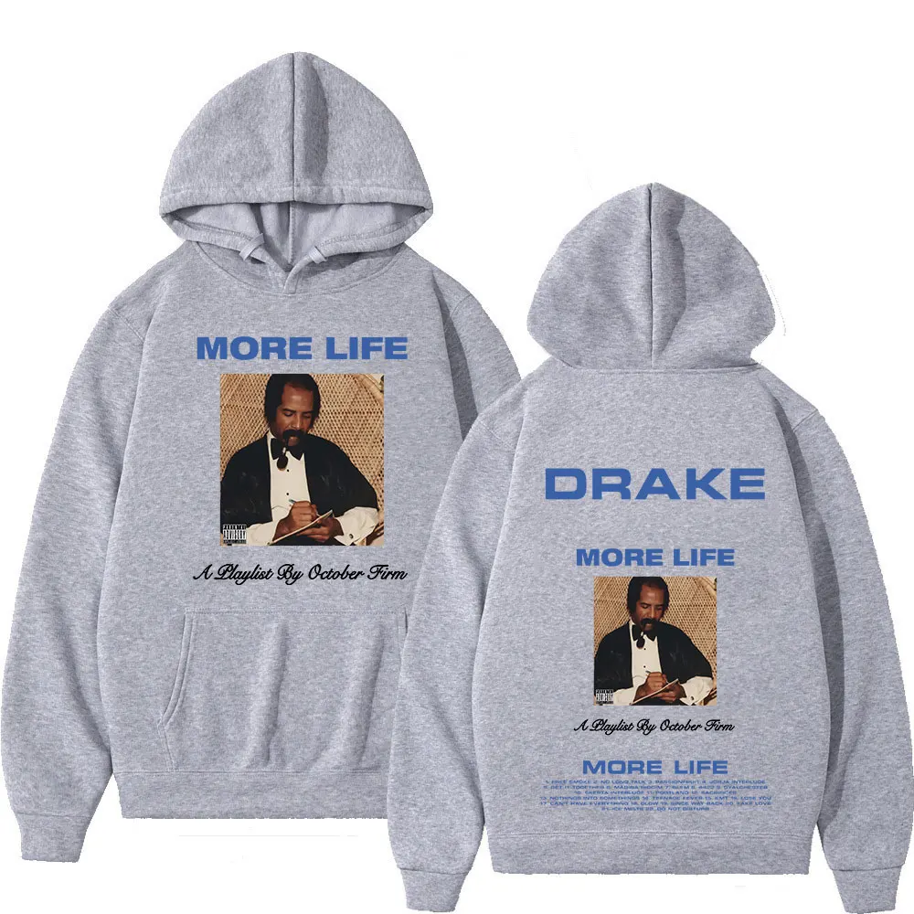 2023 Rapper Drake Hoodie Music Album More Life Graphic Hoodies Men's Women Vintage Gothic Hip Hop Hooded Sweatshirts Streetwear