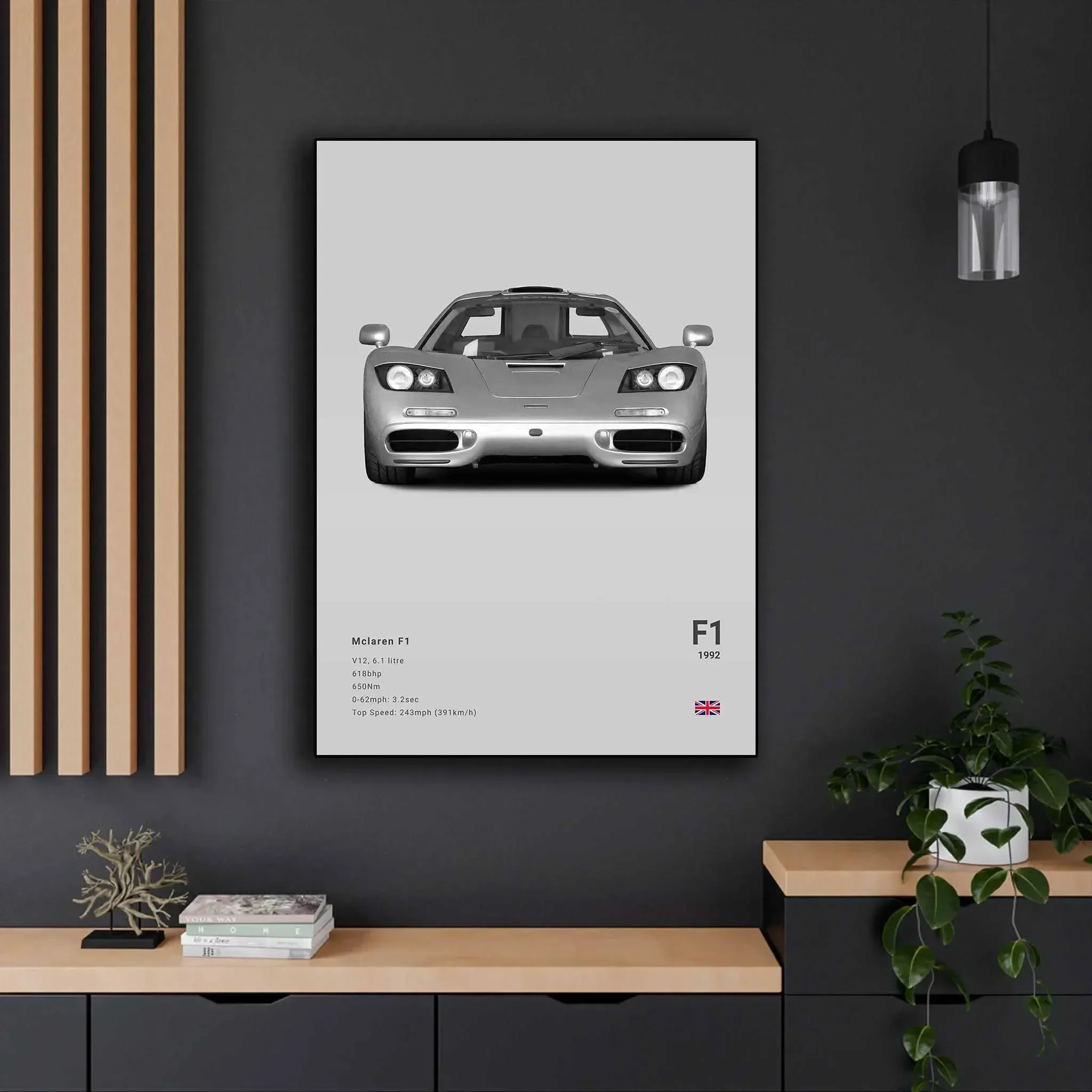 الجمالية السوبر الرياضة P1 GTR Speedtail 720s البوب الشمال سيارة فاخرة F1 سينا المشارك قماش طباعة جدار الفن المرآب غرفة ديكور
