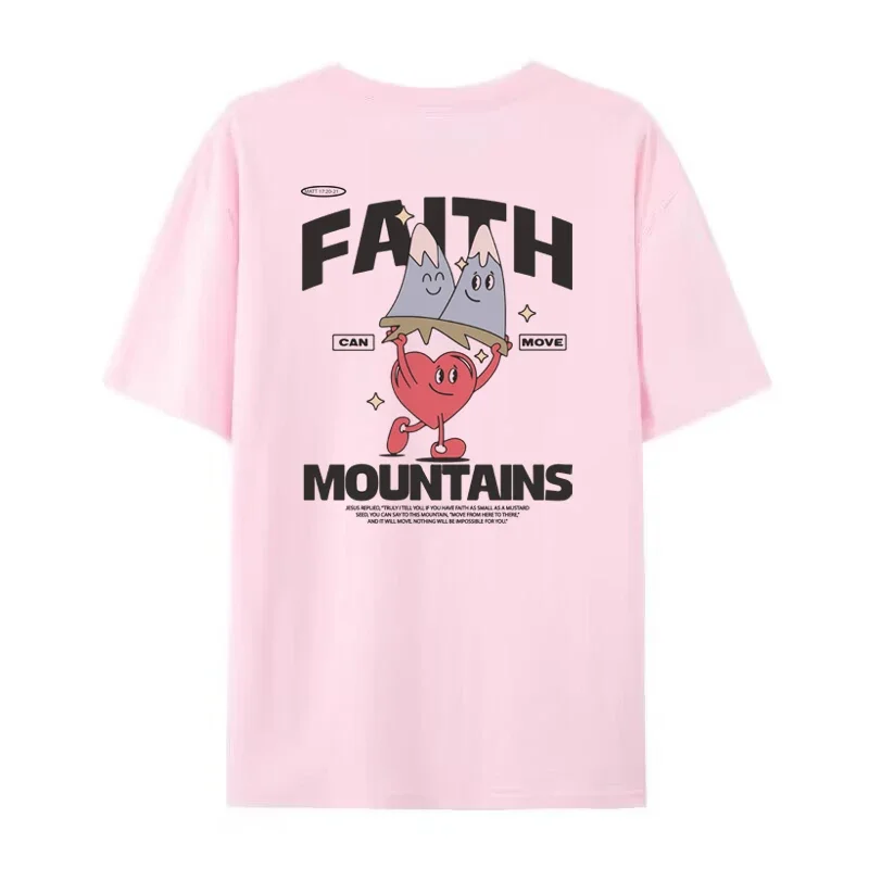 Retro Cartoon Bible Verse Funny T-Shirts Women Cute Christian Inspirational Tee Shirt Jesus Faith Streetwear Tops Unisex Clothes