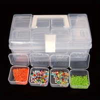 32 Grids Transparent Plastic Storage Box Multifunctional Diamond Painting Nail Art Beads Container Large Capacity Handheld Boxes