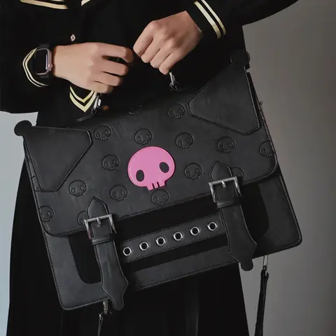 Sanrio Kuromi Crossbody Bag Cute Figure Y2K Girl Backpack Anime Adjustable Pu Shoulder Bag Large Capacity Storage Purse Gifts