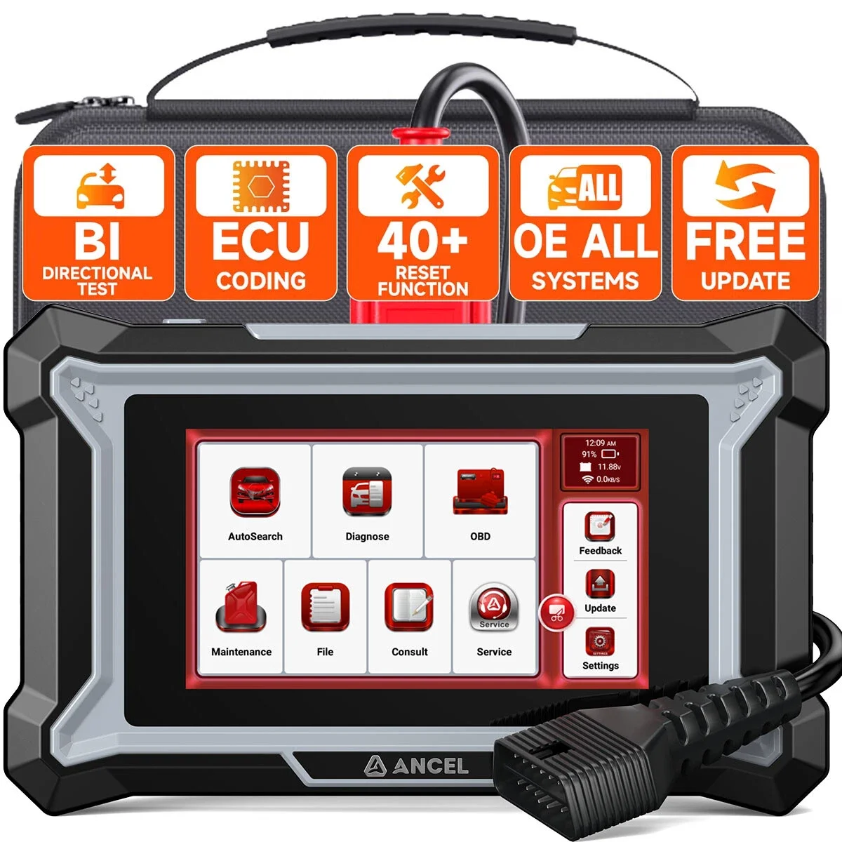 

ANCEL DS160 для FORD полная система OBD2 сканер считыватель кодов с двунаправленным DPF SAS ECU кодирование автомобильный сканер диагностический инструмент