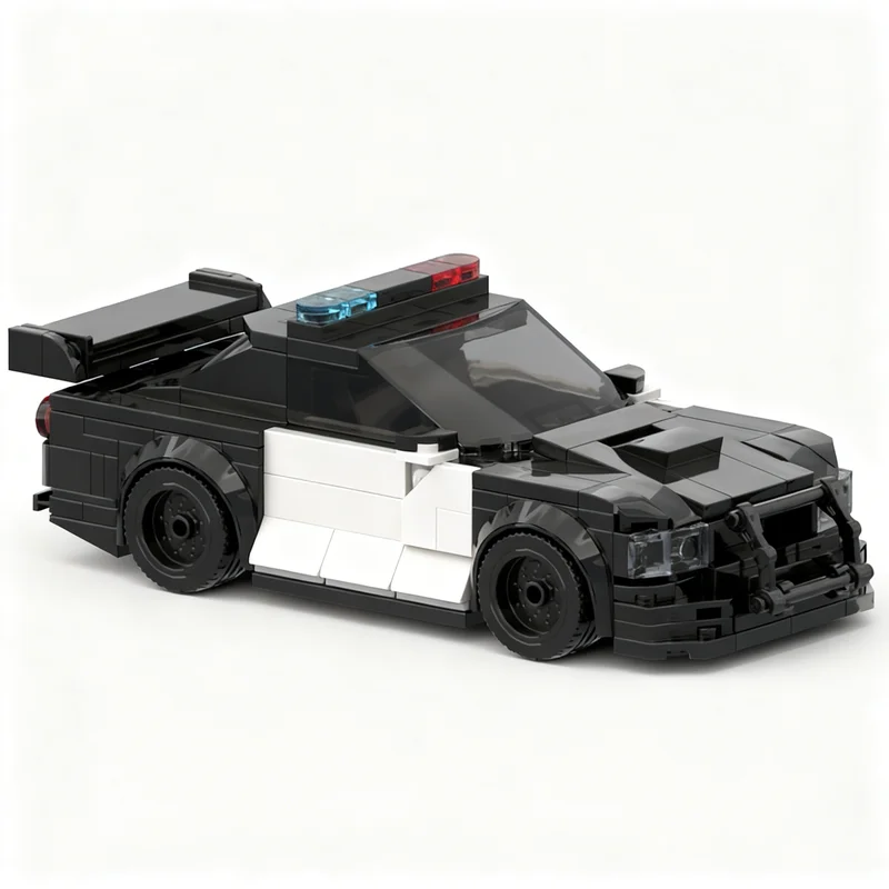 

297pcs MOC Custom Police Pursuit Car Creator Model Building Blocks Construction Toy Christmas Gifts DIY Creative Idea Education