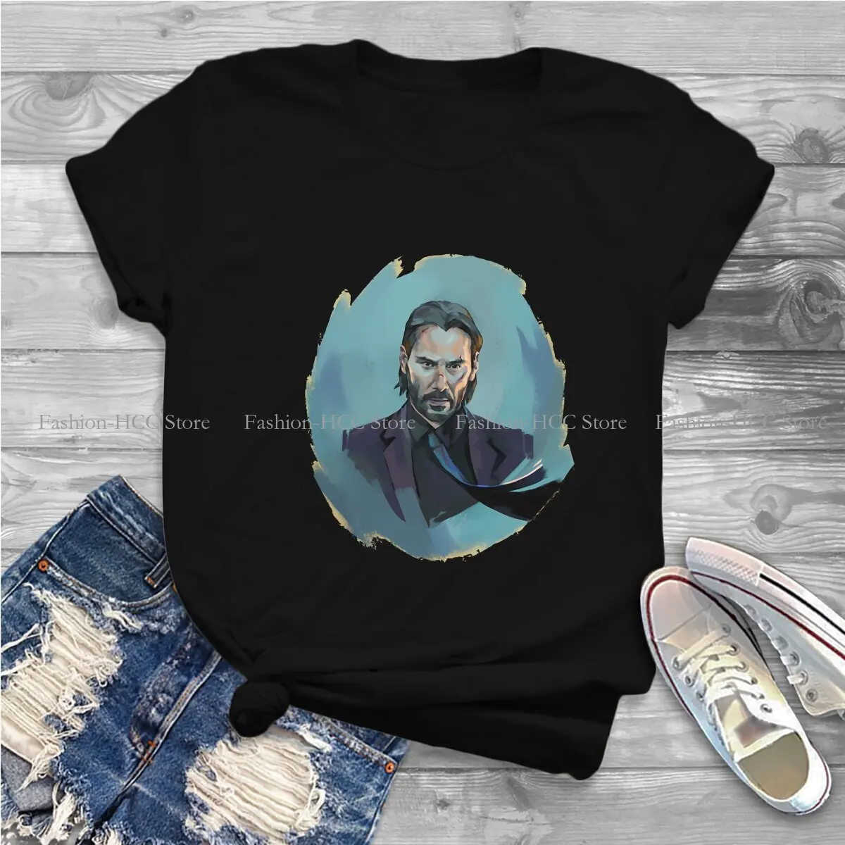 John Wick Movie Polyester TShirts I'll come For you Print Homme T Shirt Funny Clothing