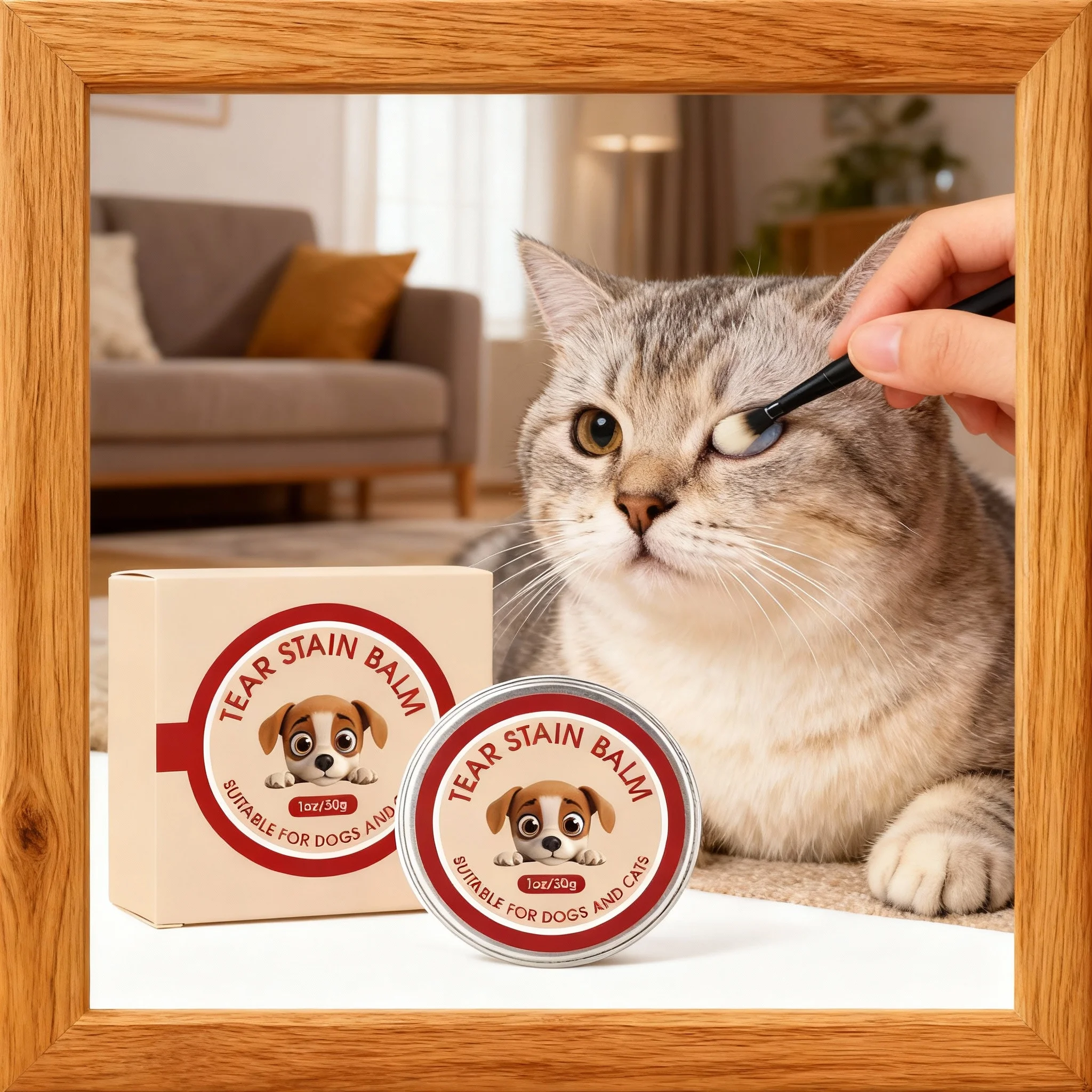Pet Lacrimal Gland Cleaning Cream,Soothing Skin Isolating Tears Preventing Pigmentation Cat Dog Universal Tear Stain Balm Care