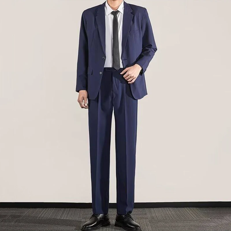 IEFB New Autumn Men's Suits Business Casual Single Button Blazer Straight Leg Trousers Male Two-piece Korean Style 20249C6761