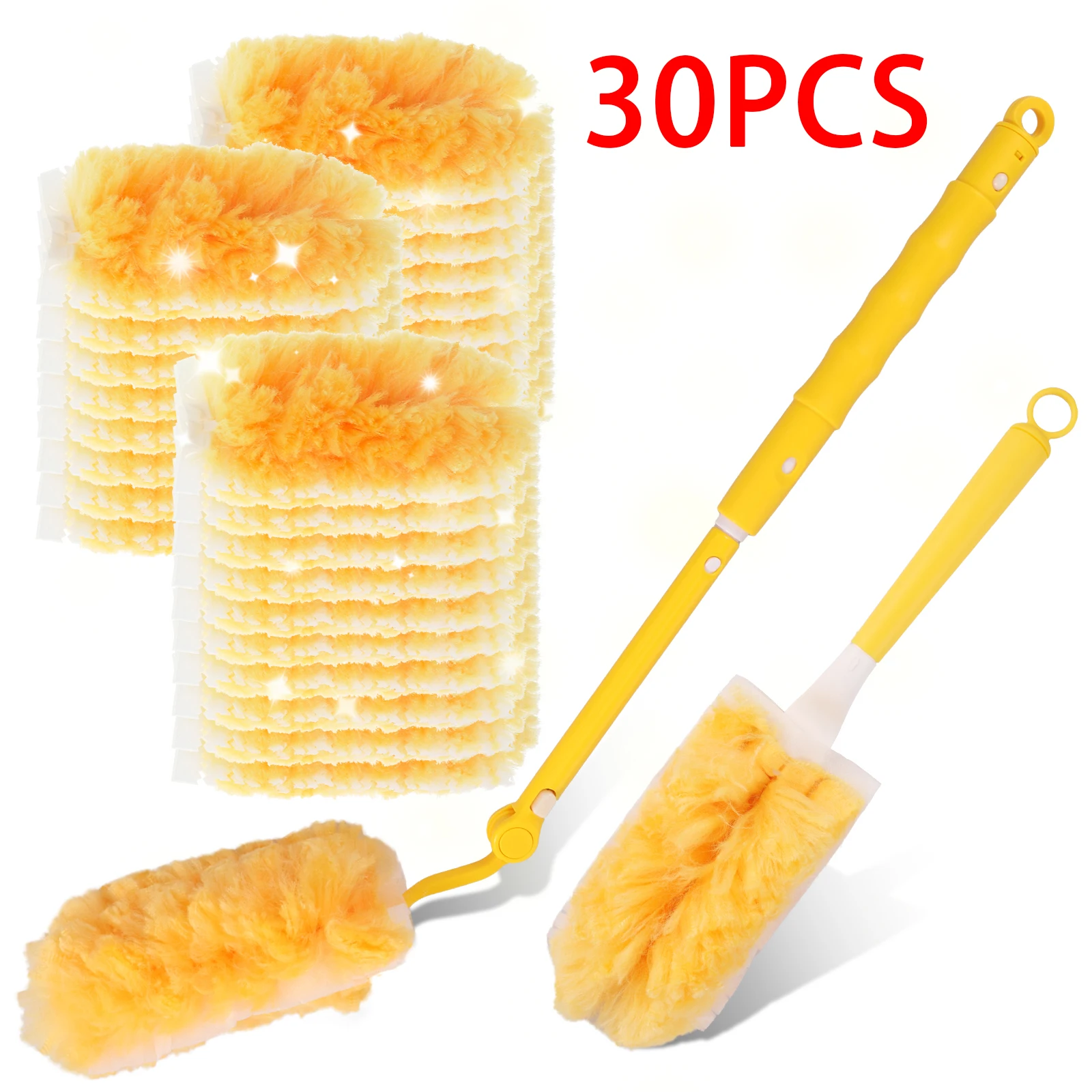 Electrostatic Brush Disposable Dual Sided Duster Retractable Pole 360° Replaceable Cleaning Ceiling Fan Dusting for swiffer