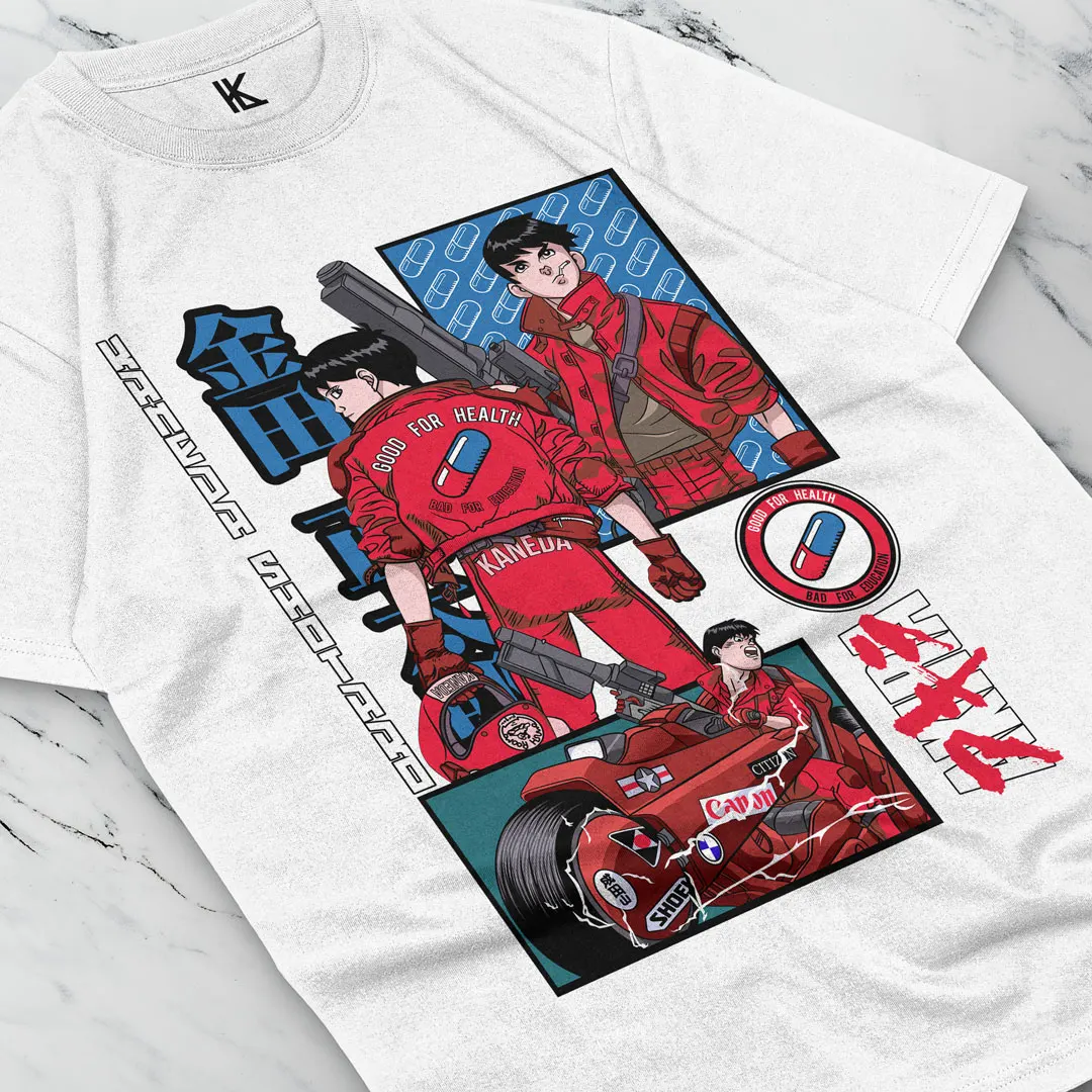 Vintage 90's Akira Movie Anime Shotaro Kaneda Shirt Tee Rare Over Print All  Size