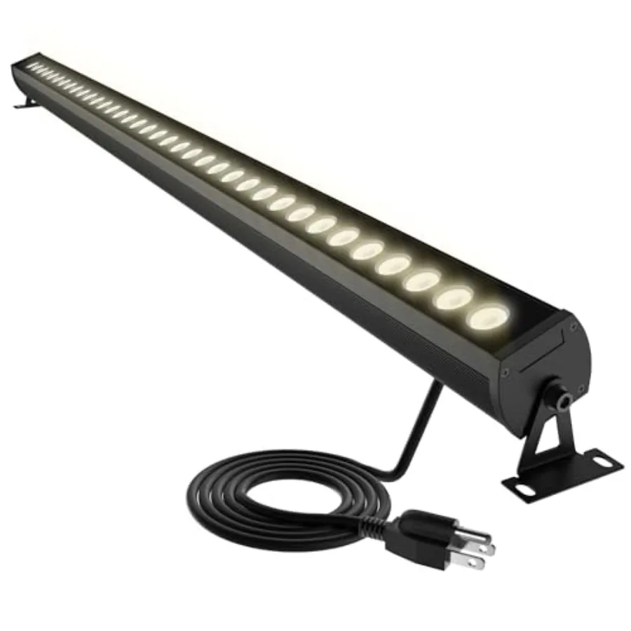 

40″ LED Wall Washer Light Bar, 36W Outdoor Light, IP65 120V AC Plug-in LED Flood Bar with 360° Adjustable Mount Brackets for Wa