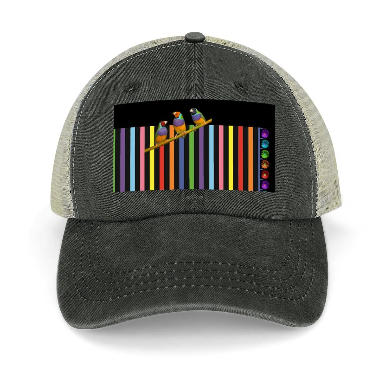 

Graphic Birds and Flowers Baseball Cap Vintage Snapback Cap Rave Sun Cap Hats Woman Men's
