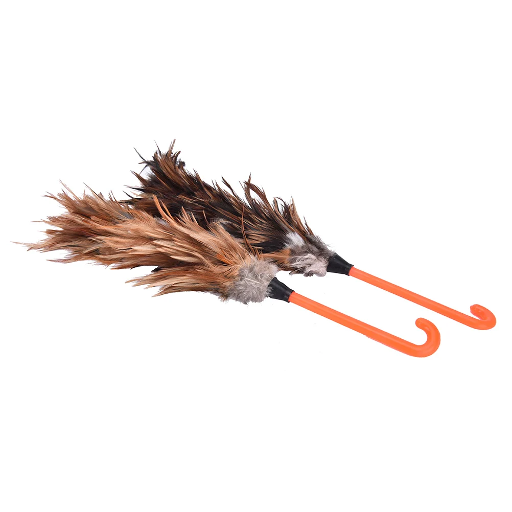 1pcs 45cm Ostrich Natural Feather Duster Brush With Wood Handle Anti-static Cleaning Tool Household Furniturer Car Dust Cleaner