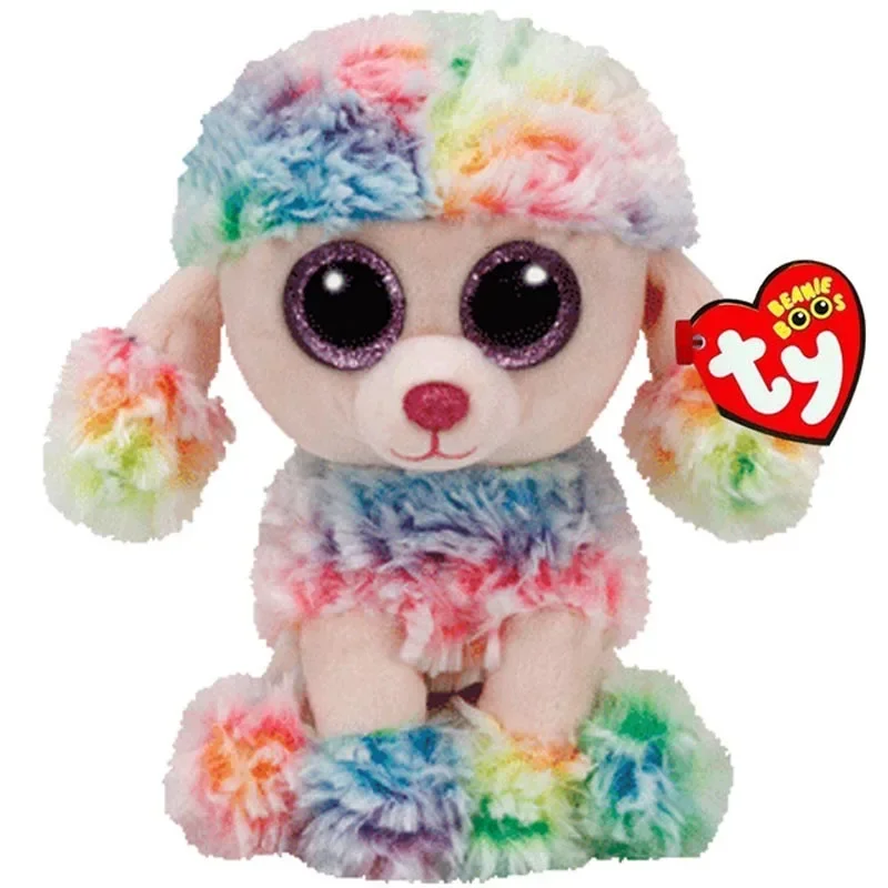 15cm Ty Beanie Big Eyes Stuffed Plush Toy Cute Doll Dog Cat Children Popular Birthday Christmas New Year Halloween Easter Gifts